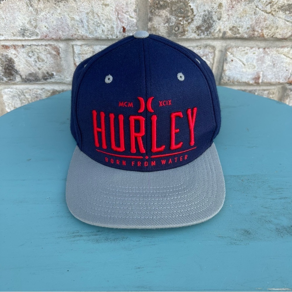 Hurley Born From Water Snapback Hat Classic Surf Logo Adjustable